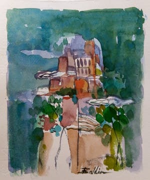 Ahmad Baldin - AQUAREL + Inkttekening - compleet met GESIGNEERD boek. kopen? Bied vanaf 50!