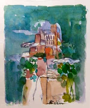 Ahmad Baldin - AQUAREL + Inkttekening - compleet met GESIGNEERD boek. verkocht voor € 50!