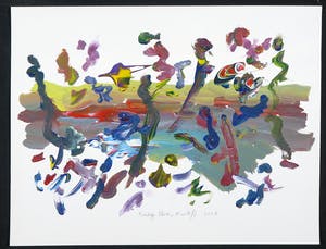 Freddy Flores Knistoff - Aquarel en acryl op papier, Zonder titel kopen? Bied vanaf 100!