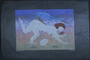 Geertje Briels - Houtdruk op geschept papier, Natuurbeleving kopen? Bied vanaf 35!