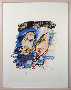 Kees Salentijn - Gouache op papier, Zonder titel - Ingelijst kopen? Bied vanaf 150!