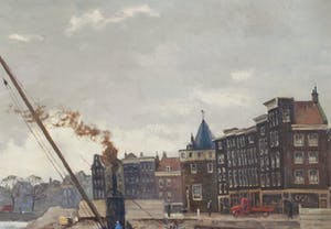 Willem Knip - Bouwwerkzaamheden aan de Prins Hendrikkade te Amsterdam kopen? Bied vanaf 2500!