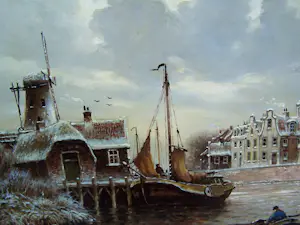 Franciscus Leonardus Corsius - Oud Hollands havengezicht. kopen? Bied vanaf 250!