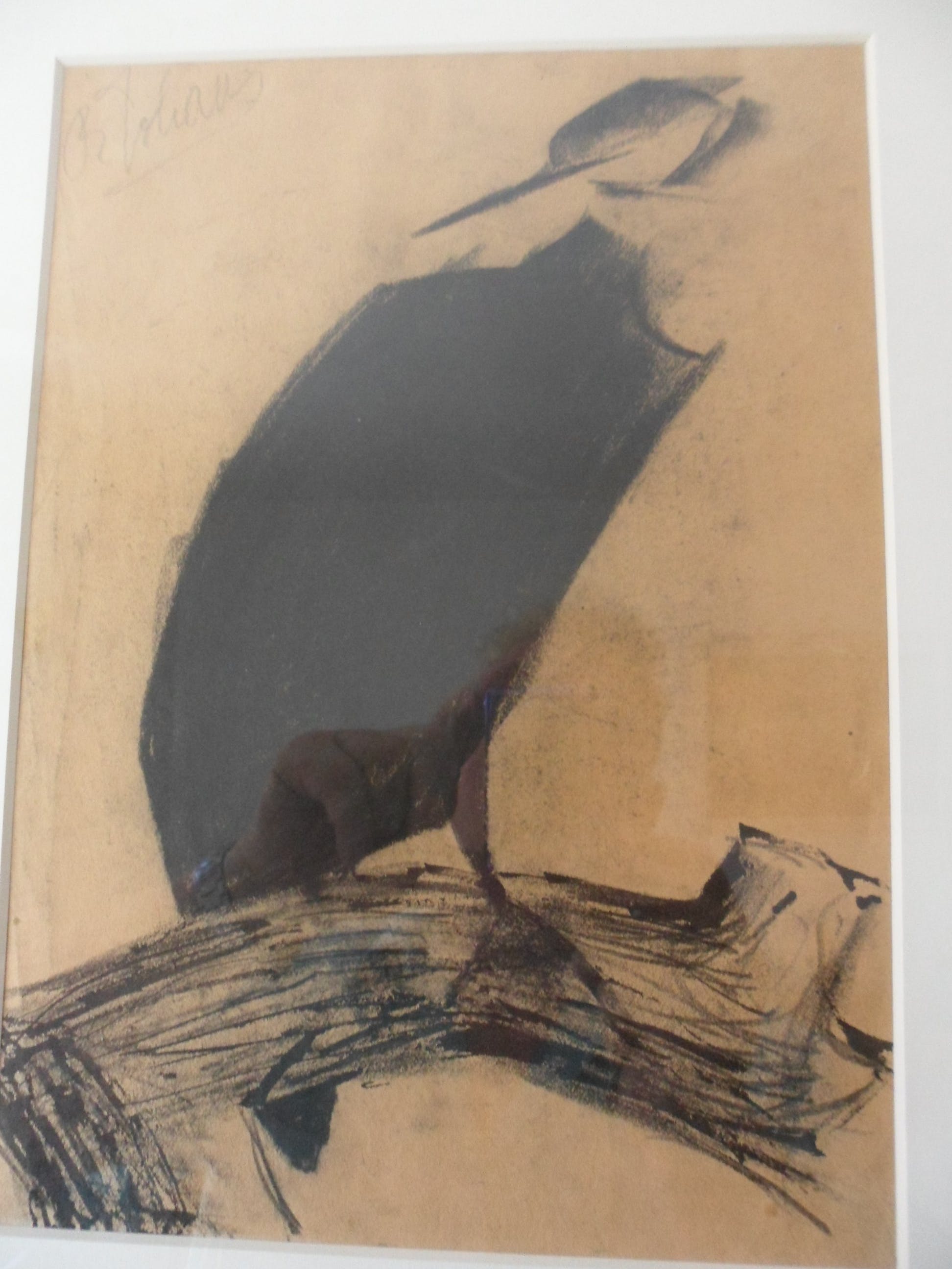 Johan de Haas - Houtskool op papier: Studie naar vogels kopen? Bied vanaf 40!