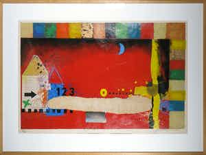 Theo Koster - Zeefdruk, Blue Moon - Ingelijst (Groot) verkocht voor € 60!