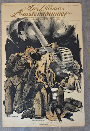 Piet van der Hem - 2 spotprenten - Nieuwe Amsterdammer kopen? Bied vanaf 20!