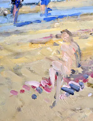 Arie-Kees van Noort - Zandvoort - Olie op paneel - Gesigneerd - 30x45 cm kopen? Bied vanaf 180!