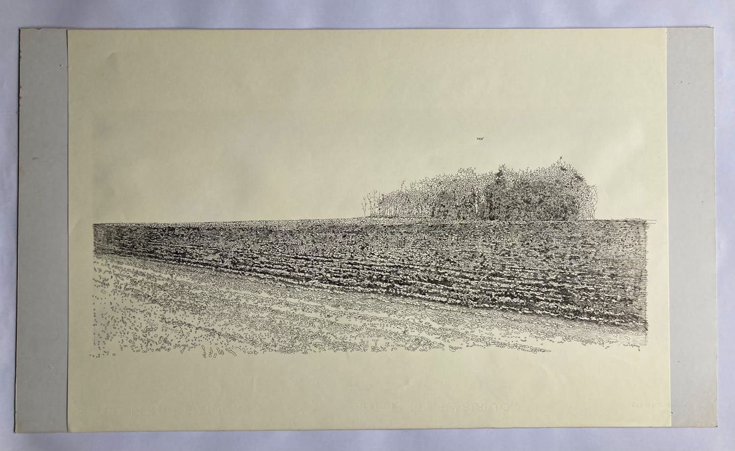 Buy Niet of onleesbaar gesigneerd - tekening van landschap op papier - Sylvi Sluijter (zie uitleg) - 1991? Bid from 1!