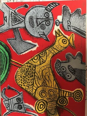 Corneille - Figuur met kip kopen? Bied vanaf 75!