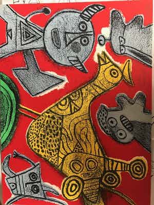 Corneille - Figuur met kip verkocht voor € 75!