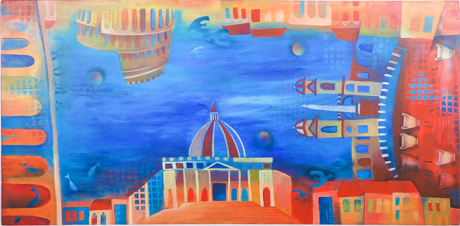 Marianne Aulman - Acryl op doek, Roma kopen? Bied vanaf 150!