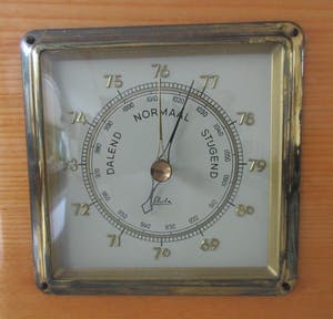 Niet of onleesbaar gesigneerd - Scholz vintage gelakte houten barometer kopen? Bied vanaf 1!