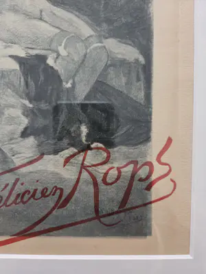 Felicien Rops - Canicule. Portret vrouw. kopen? Bied vanaf 229!