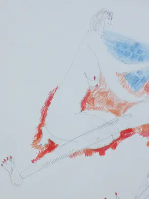 Theo Beerendonk - Drie naakten - Kleurtekening kopen? Bied vanaf 1!
