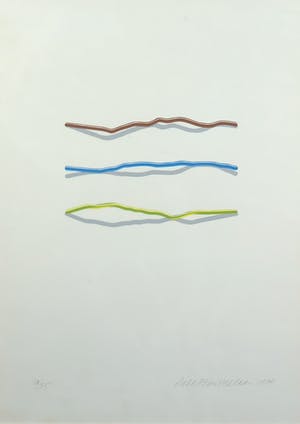 Lode Pemmelaar - Zeefdruk, Drie stukken schakeldraad kopen? Bied vanaf 1!