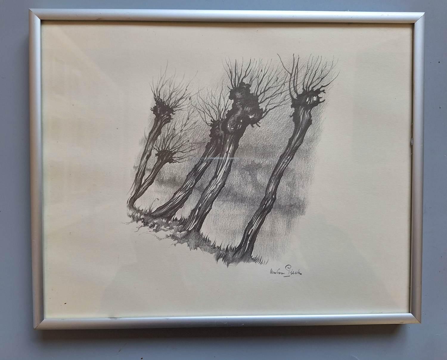 Anton Pieck - Mooie ingelijste zeefdruk Anton Pieck kopen? Bied vanaf 30!