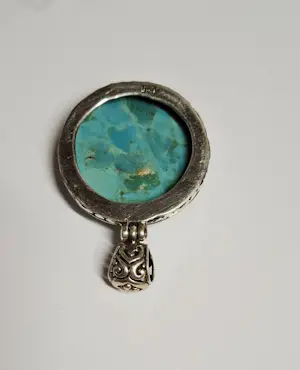 Nieuwe zilveren hanger met turkoois kopen? Bied vanaf 70!