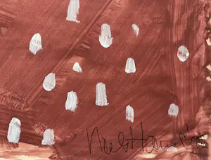 Niels Hamel - acrylverf op papier | 'Stippelpaard' | 2002 kopen? Bied vanaf 40!