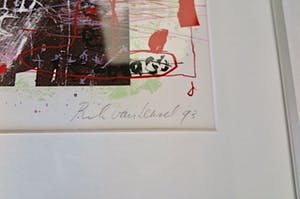 Rik van Iersel - Litho in lijst en Boek "Between seeing and saying" - Nieuwstaat kopen? Bied vanaf 33!