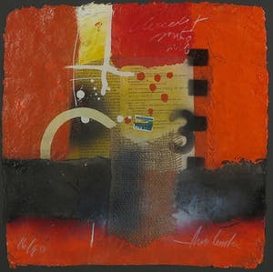 Theo Koster - Zeefdruk en collage, Three - Ingelijst kopen? Bied vanaf 1!