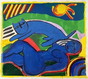 Corneille - Terragravure op doek, Cats in Love kopen? Bied vanaf 10!