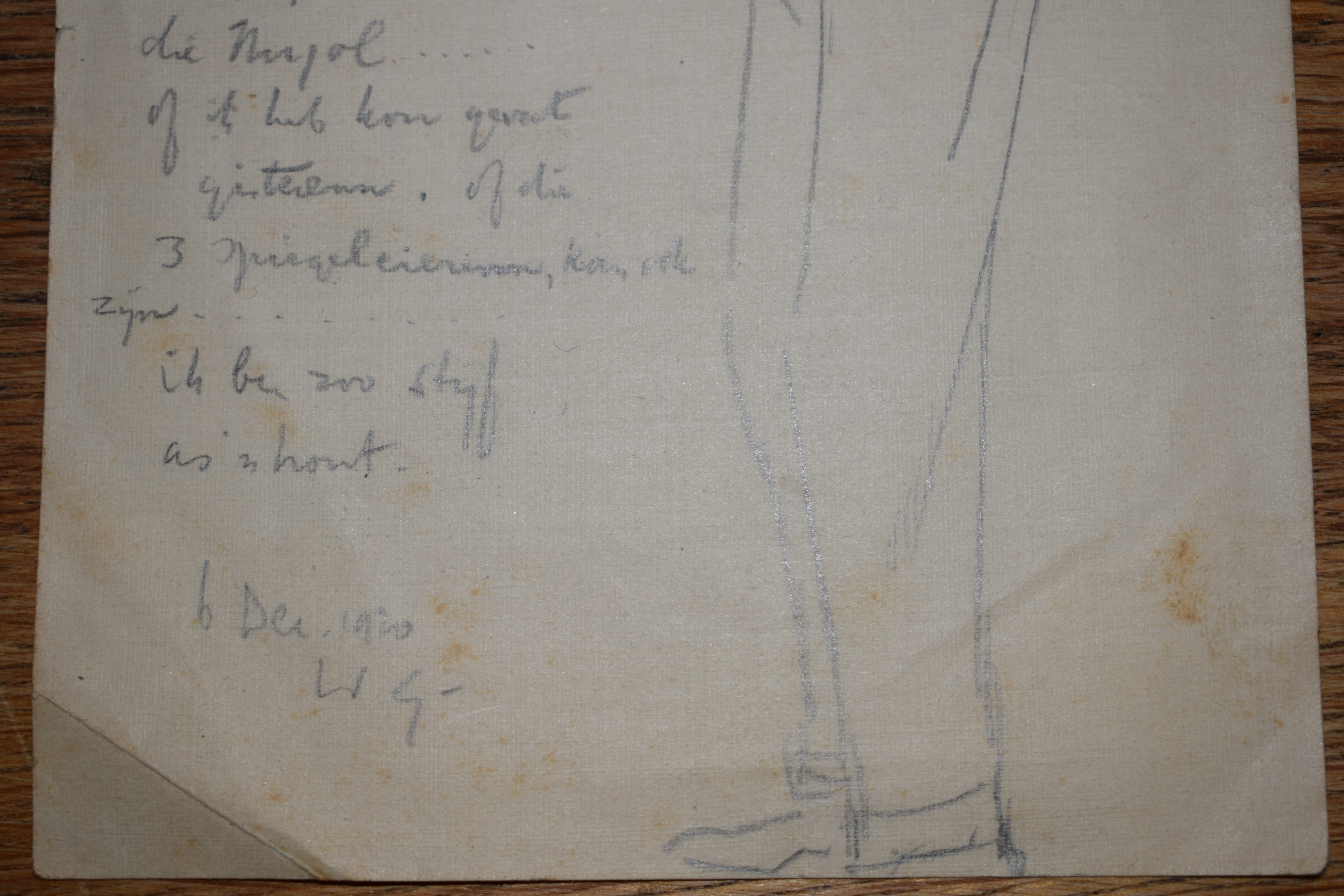 Willy Sluiter - Tekening turende man kopen? Bied vanaf 90!