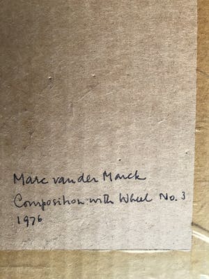 Marc van der Marck - Composition With Wheel No. 3 - Litho Foto Collage - Handgesigneerd kopen? Bied vanaf 35!