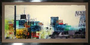 George Heidweiller - Zeefdruk op papier, Cityscape II - Ingelijst (Zeer groot) verkocht voor € 100!