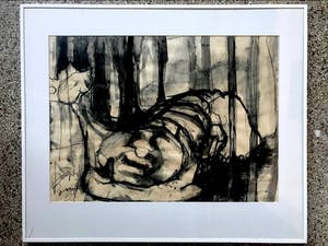 Leo Dooper - Handgesigneerd, in aluminium lijst met passepartout / 1961 kopen? Bied vanaf 100!