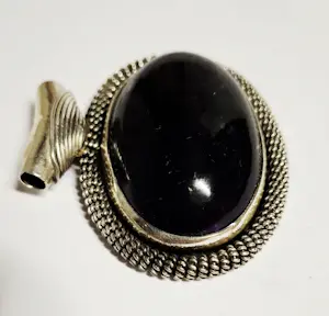 Vintage deze nieuwe prachtige zilveren hanger met grote Amethist kopen? Bied vanaf 80!