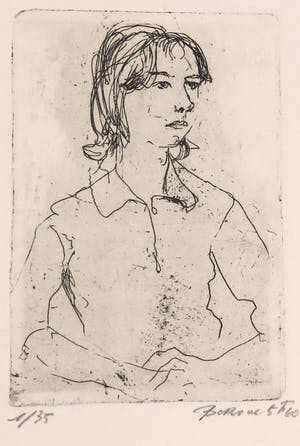 Fred Bervoets - Ets, Portret kopen? Bied vanaf 35!