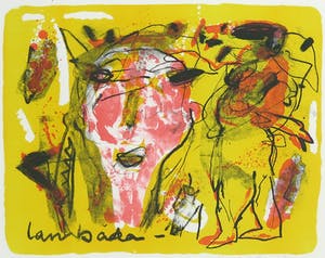 Dominique Chan - Zeefdruk, Lambada - Ingelijst kopen? Bied vanaf 1!