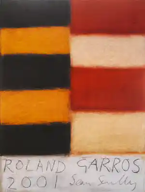 Sean Scully - Kleurenoffset-litho. Affiche:ROLAND GARROS 2001 verkauft für € 59!