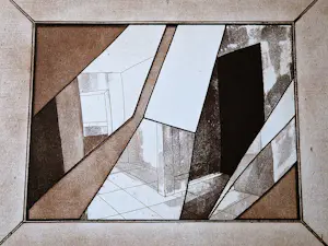 Ton van Os - Grote geometrische - eigen druk - kleuren Ets - IV - beperkte oplage (50) kopen? Bied vanaf 41!