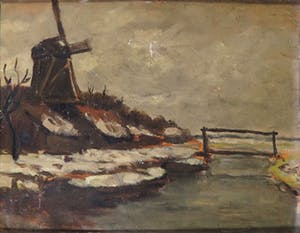 Maria Henry Mackenzie - Olieverf op board, Polder Aalsmeer - Ingelijst kopen? Bied vanaf 250!