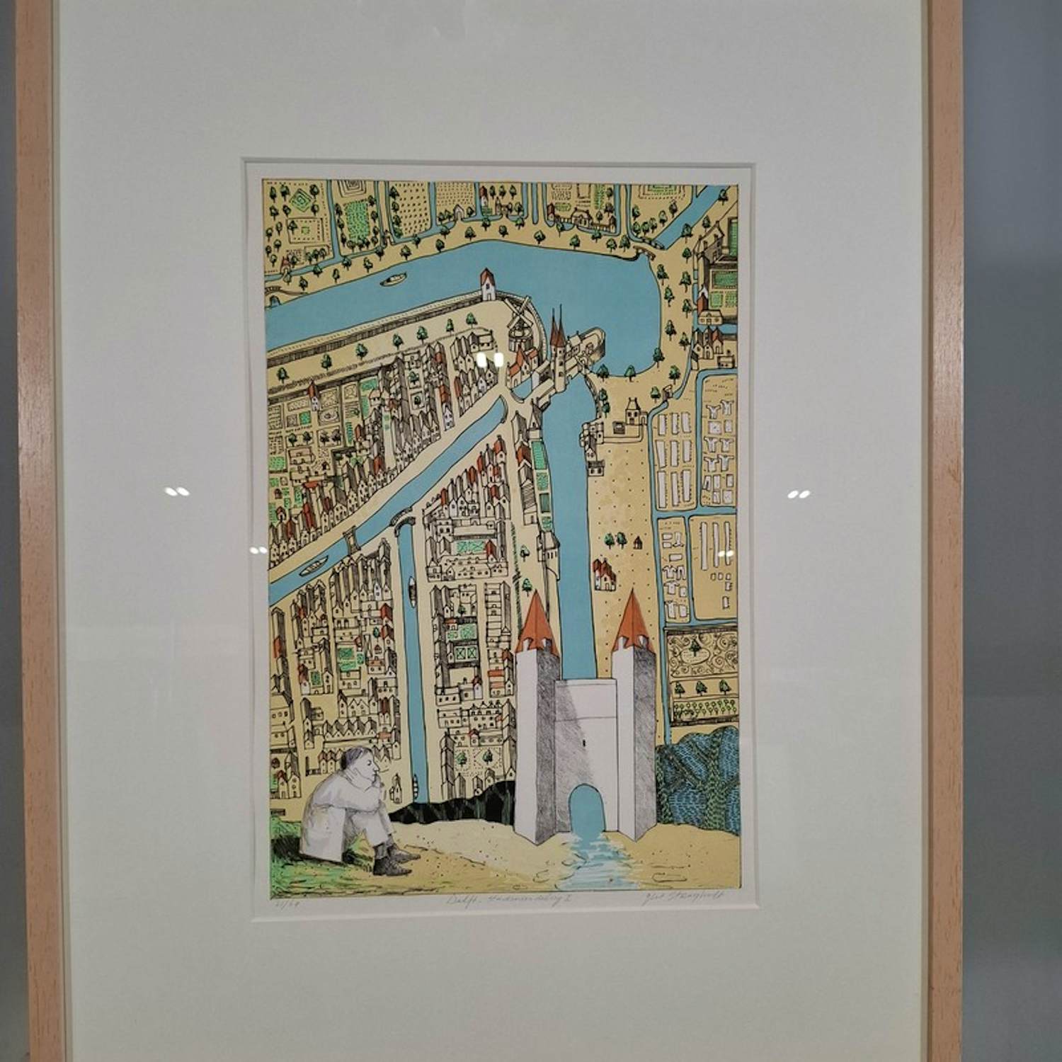 Gert Strengholt - Litho, titel, Stadswandeling I Delft kopen? Bied vanaf 40!