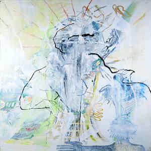 Rachid Ben Ali - Gemengde techniek op doek, Zonder titel (Groot) verkocht voor € 350!