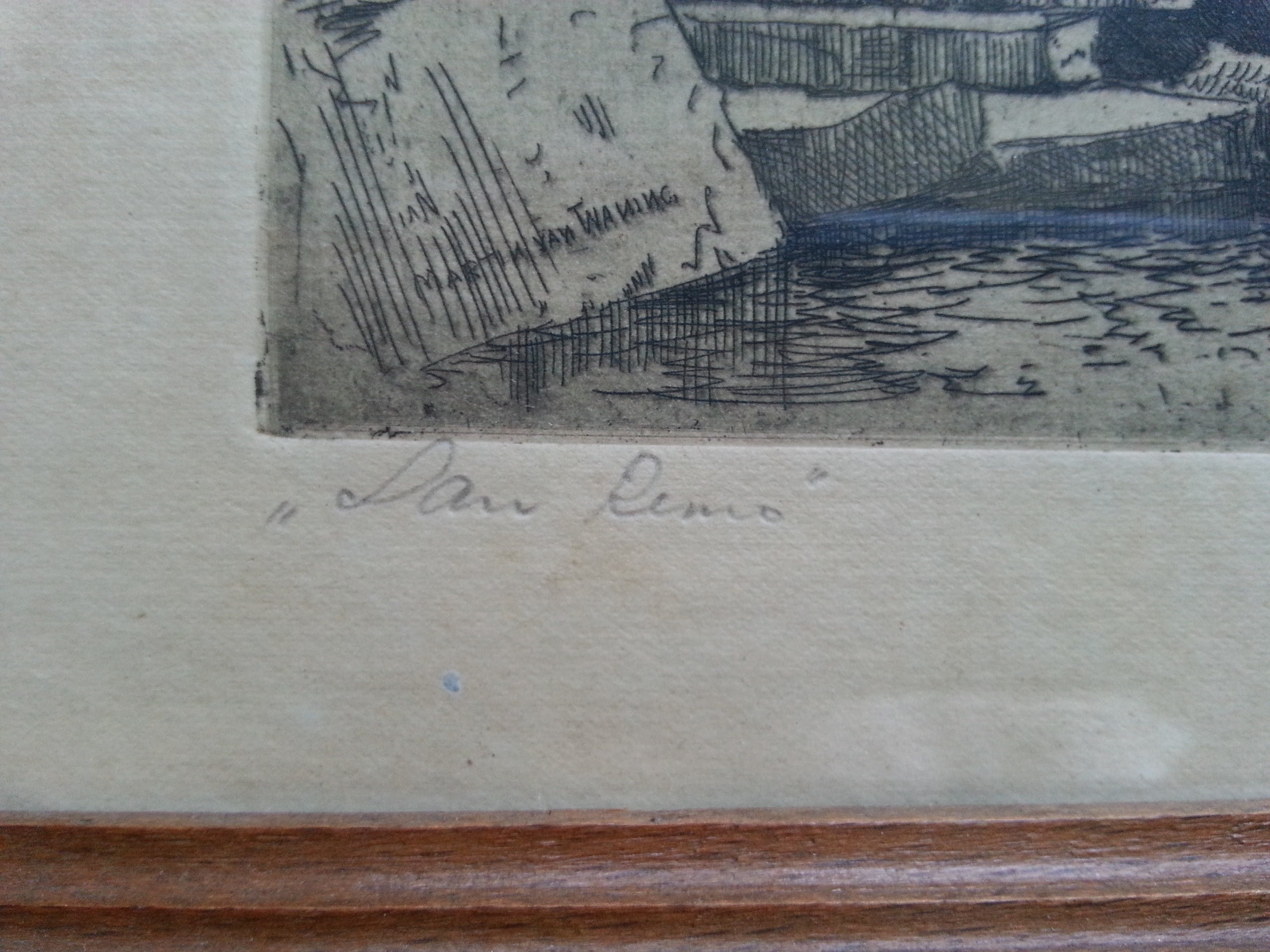 Martin van Waning - MARTIN VAN WANING (1887-1972) - Ets - San Remo - Gesigneerd kopen? Bied vanaf 1!