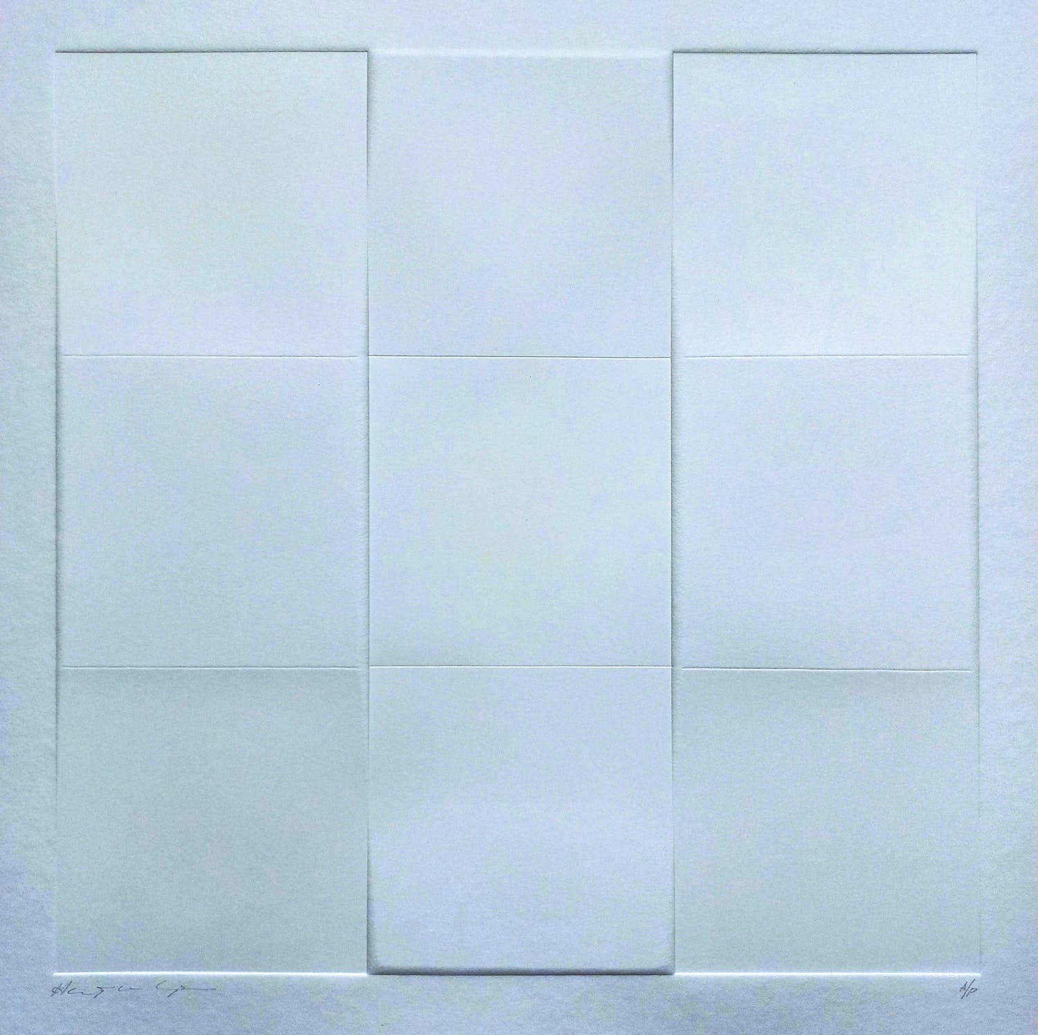 Harry van Kuyk - Geometrische compositie, reliëfdruk kopen? Bied vanaf 195!