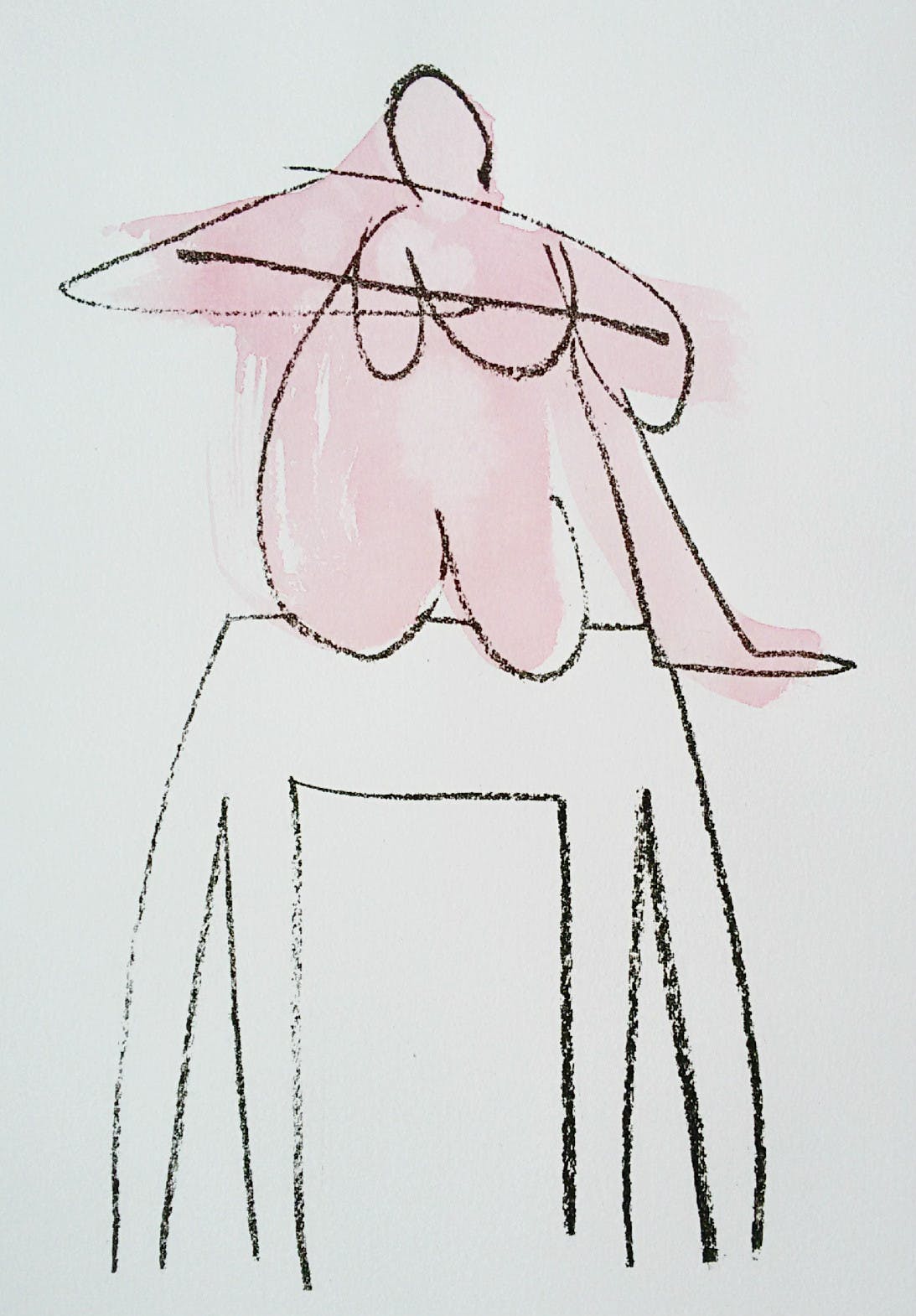 Klaas Gubbels - Naakt op tafel, met de hand geaquarelleerde ets kopen? Bied vanaf 1!