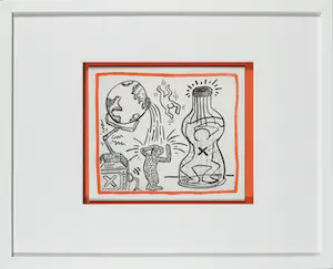 Keith Haring - Zeldzame litho uit het portfolio Against all odds - Ingelijst kaufen? Bieten Sie von 1!