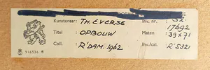 Dook Everse - Opbouw, olieverf op paneel (ingelijst) kopen? Bied vanaf 350!