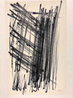 Andre van der Vossen - Abstracte compositie kopen? Bied vanaf 75!
