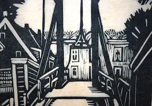 Andre van der Vossen - houtsnede Edam kopen? Bied vanaf 50!