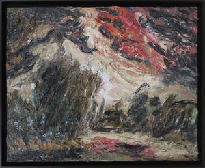 Jan de Beus - Expressionistisch landschap in olieverf op doek, Naar Hobbema - Ingelijst (Groot) kopen? Bied vanaf 850!