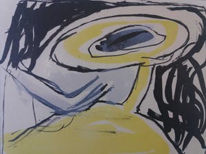 Joop Striker - meisje in het geel - litho - kopen? Bied vanaf 1!