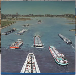 Valentin Bakardjiev - Olieverf op doek, Willem-Alexander Brug (Zeer groot) kopen? Bied vanaf 1!