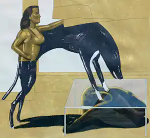 Pat Andrea - La louve, litho (netjes ingelijst) verkauft für € 175!