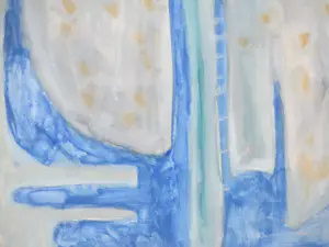 Niet of onleesbaar gesigneerd - Abstracte figuurvorm - Aquarel kopen? Bied vanaf 1!