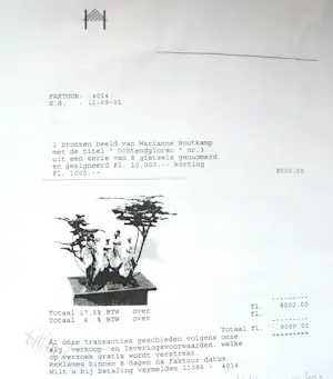 Marianne Houtkamp - "Ochtendgloren".Kapitaal beeld met pracht patina. kopen? Bied vanaf 4750!